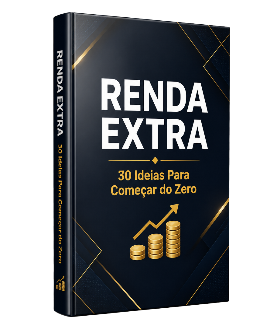 Mockup 3D do e-book Renda Extra